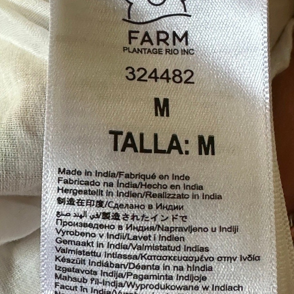 Farm Rio NWT SZ MED Trophical lightness off white Maxi Dress Floral Print Flowy - Picture 12 of 16